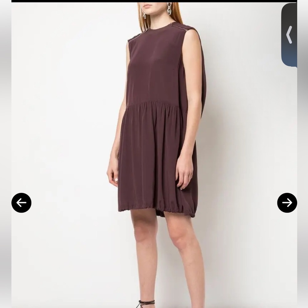 👗 Tibi Purple‎ Silk Sleeveless Dress Women’s 2 Oversized Cocktail Party 👗